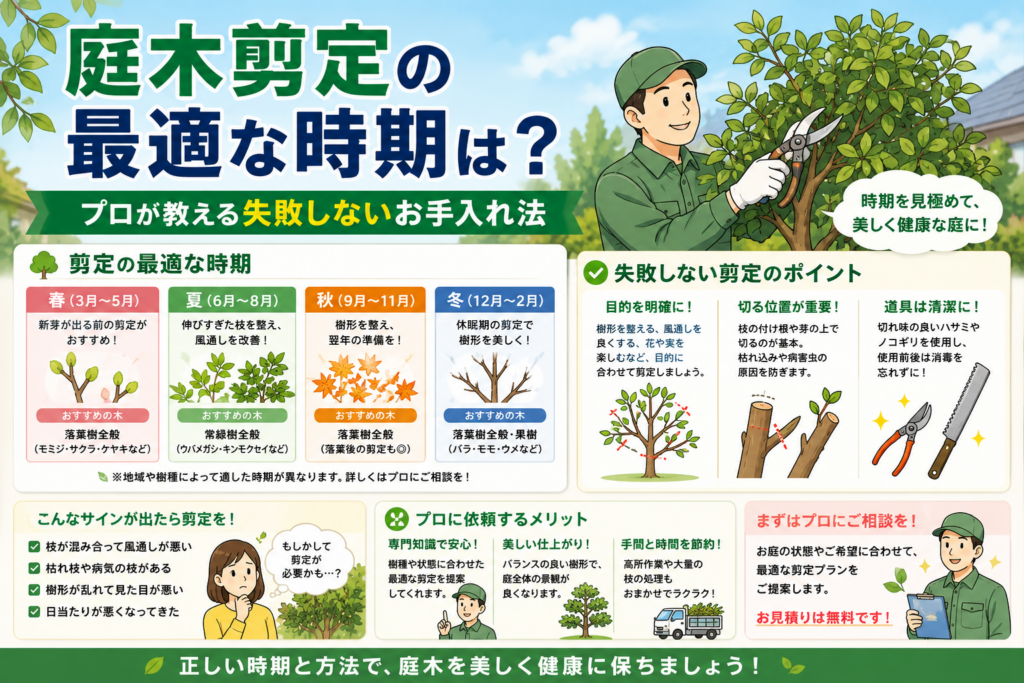 庭木剪定の最適な時期は？プロが教える失敗しないお手入れ法