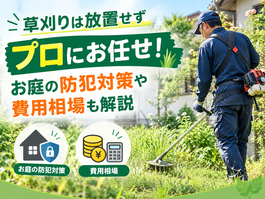 草刈りは放置せずプロにお任せ！お庭の防犯対策や費用相場も解説